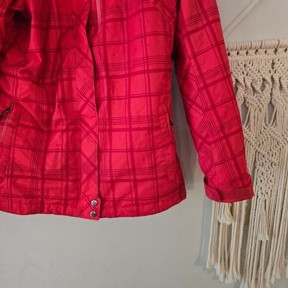Columbia Whirlibird Interchange Jacket Red Plaid Size L Large - Picture 5 of 14